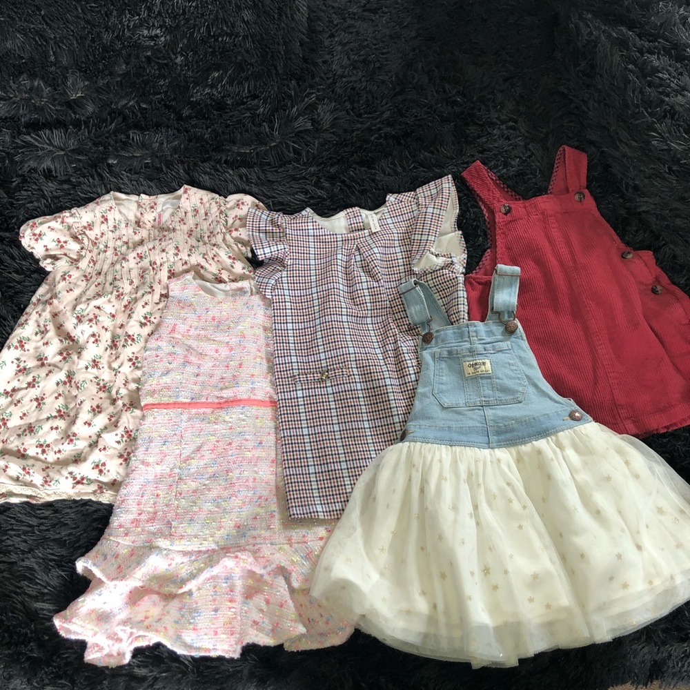 Lot / Bundle of 5 Dresses Toddler Girl 3T